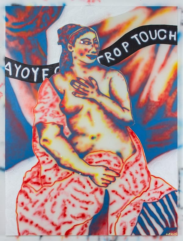 Mephisto Bates Venus Ayoye chu trop touchee dit a langlaise 36x48 mediums mixtes sur toile 1730 scaled